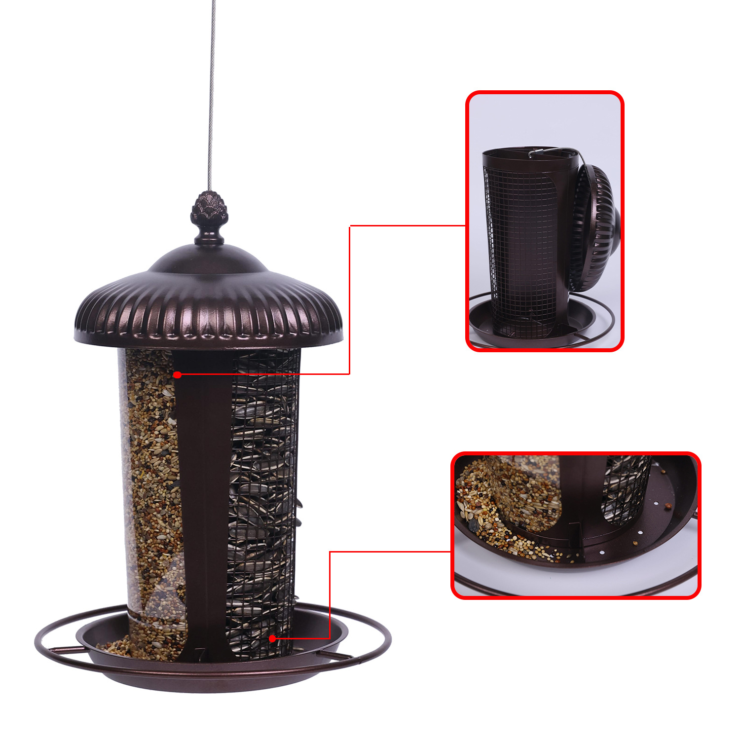 Rust-Resistant Outdoor Bird Feeder with Perch Ring and Seed Holder.jpg