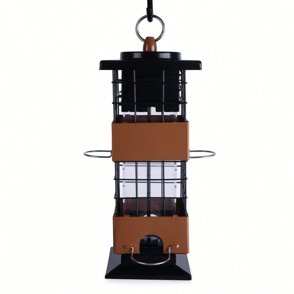 Multi-Port Hanging Metal Bird Feeder with Visible Seed Storage | OEM & ODM